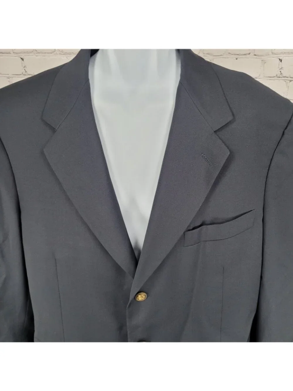 Canali Proposta Navy Blue 100% Wool Notch Lapel Blazer Italy 54L US 44L